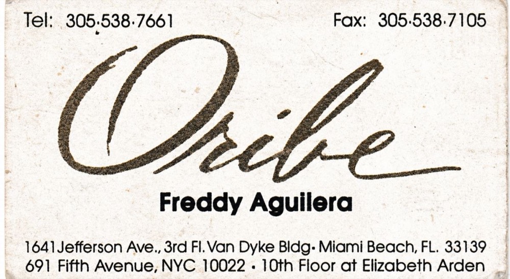 Freddy Aguilera - Oribe Business Card